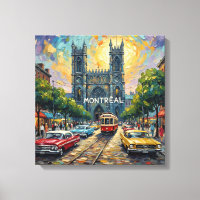 Montreal Gothic Tramway Cathedral Canvas
