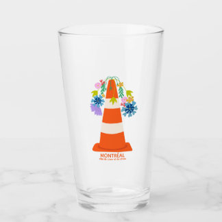Montréal humoristique cônes oranges ville cadeau  glass