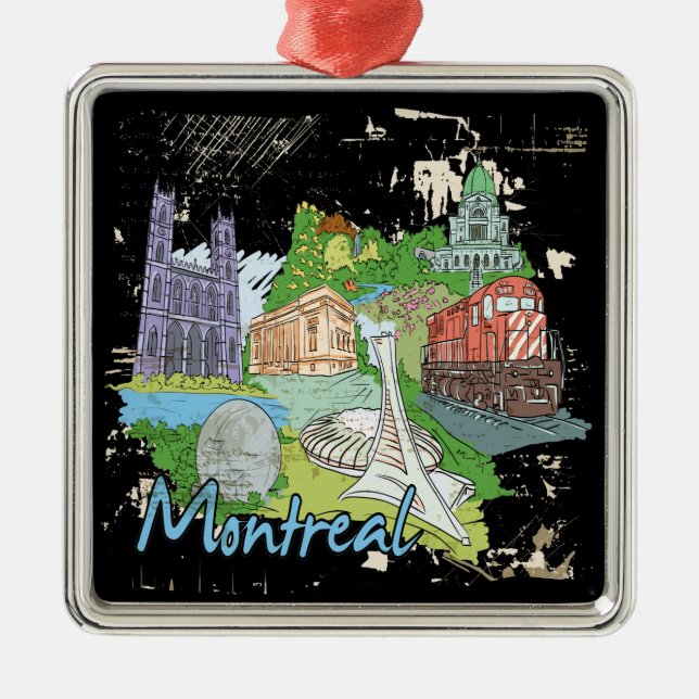 Montreal Metal Ornament (Front)