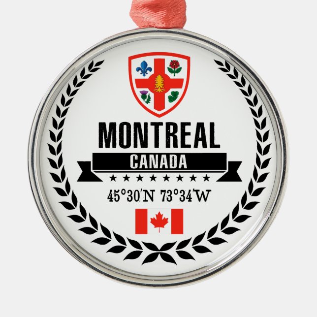 Montreal Metal Ornament (Front)