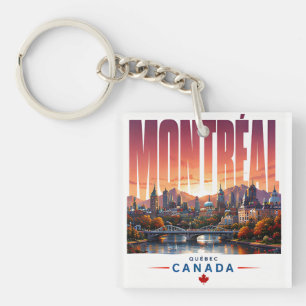 🍂 Montreal Modern Skyline City Style 🍂 Keychain