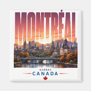 🍂 Montreal Modern Skyline City Style 🍂 Magnet