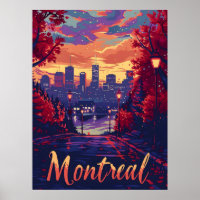 Montreal Nights: City Lights and Purple Clouds