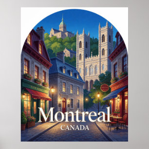 Montreal Old Quebec Architecture Travel  Poster