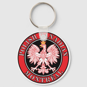Montreal Polish Canadian Eagle Keychain