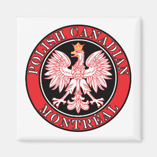 Montreal Polish Canadian Eagle Magnet