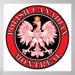 Montreal Polish Canadian Eagle Poster