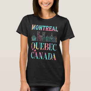 Montreal Quebec Canada City Skyline Map Tie Dye T-Shirt