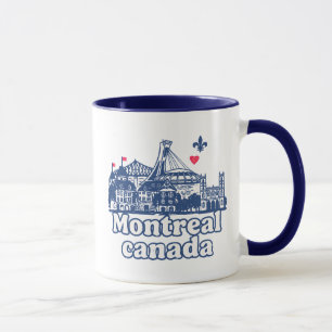 Montreal Quebec Canada Cute Minimalist Skyline Mug