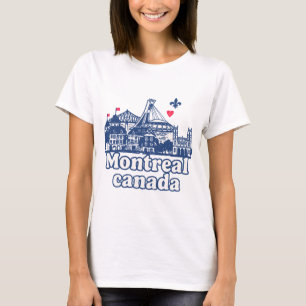 Montreal Quebec Canada Cute Minimalist Skyline T-Shirt