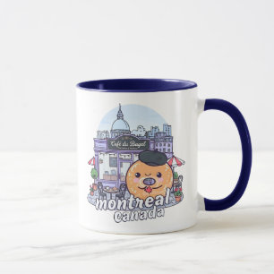 Montreal Quebec Canada Cute Watercolor Skyline Mug