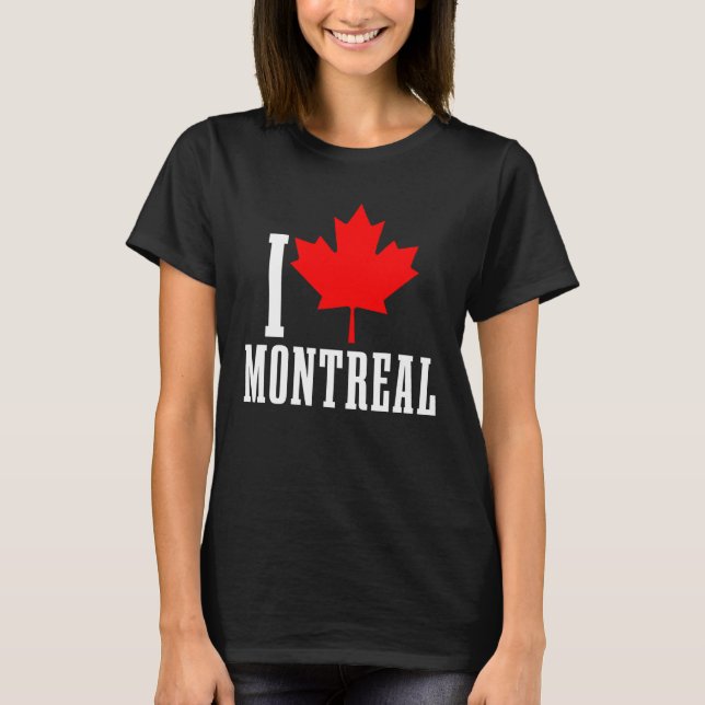 Montreal Quebec Canada Maple Leaf Canadian Flag Pr T-Shirt (Front)