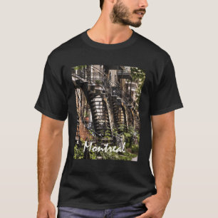 Montreal Quebec Canada Stairs Photo T-Shirt