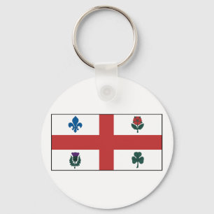 Montreal Quebec Flag Keychain