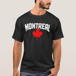 Montreal Quebec Maple Leaf Canada Canadian Flag Pr T-Shirt