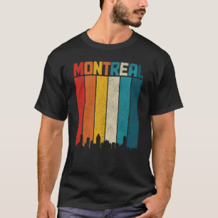 Montreal Quebec Skyline Vintage Retro Canada Canad T-Shirt