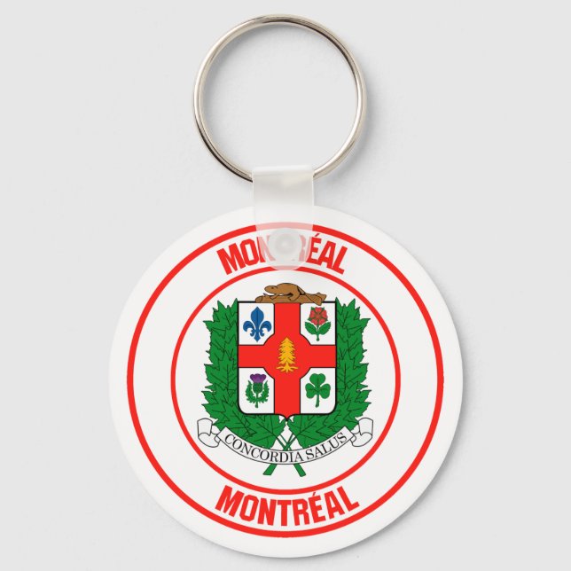 Montreal Round Emblem Keychain (Front)