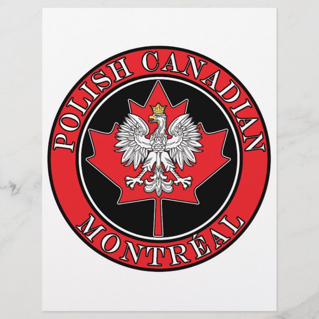 Montreal Round Polish Canadian Leaf Flyer (Front)