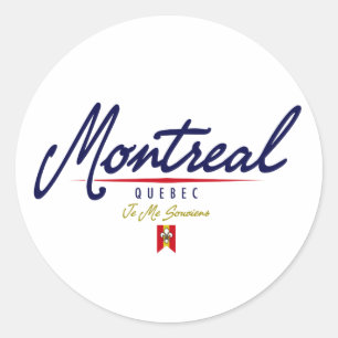 Montreal Script Classic Round Sticker