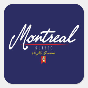 Montreal Script Square Sticker