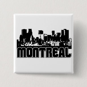 Montreal Skyline 2 Inch Square Button