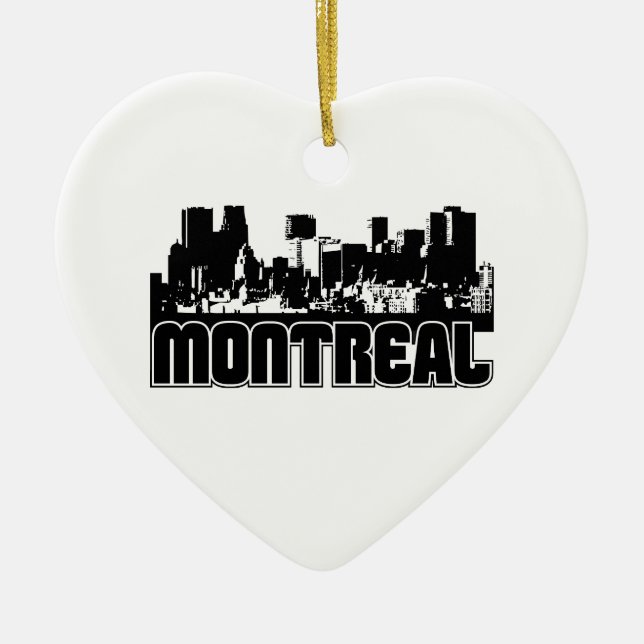 Montreal Skyline Ceramic Ornament (Front)