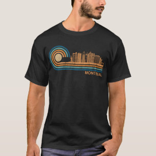 Montreal Skyline Retro Montreal Fan Canada Skyline T-Shirt