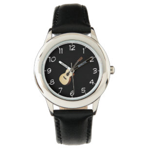 Montres à poignet design "guitare en bois"