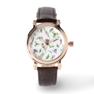 Montres à poignet pour femmes - Fleurs sauvages du