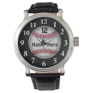 Montres de base-ball du base-ball, VOTRE NOM et