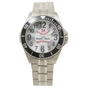 Montres de baseball personnalisables VOTRE NOM ET