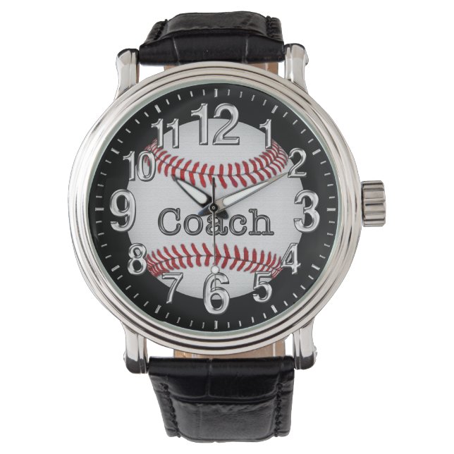 Montres de baseball pour entraîneurs : Cadeaux d'e (devant)