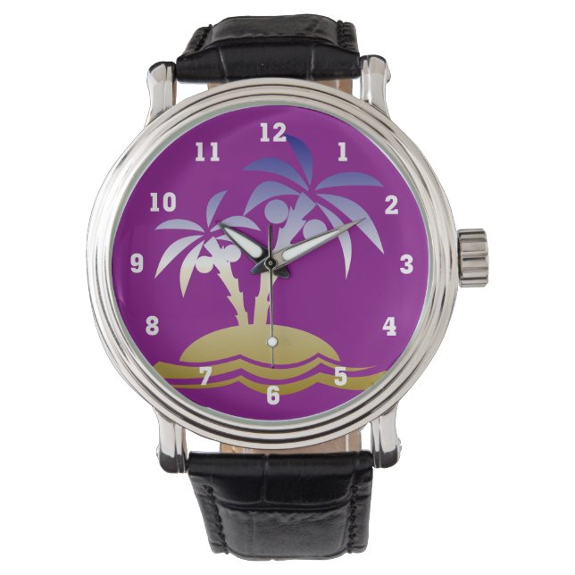 Montres de conception de plage Palm Tree (devant)