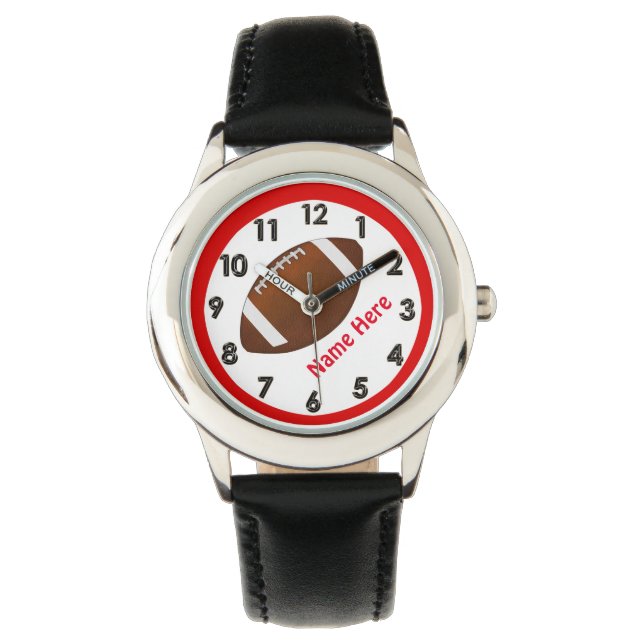 Montres de football personnalisées pour garçons (devant)