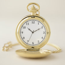 Black Numéros Gold Pocket Watch