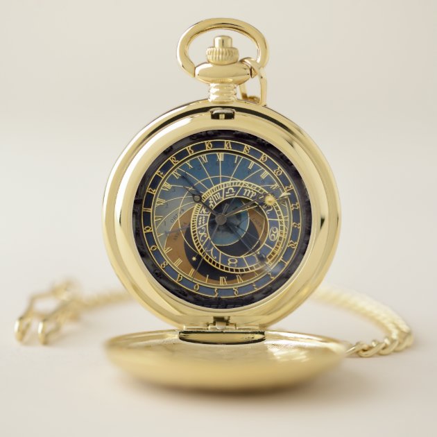 Astronomical outlet pocket watch