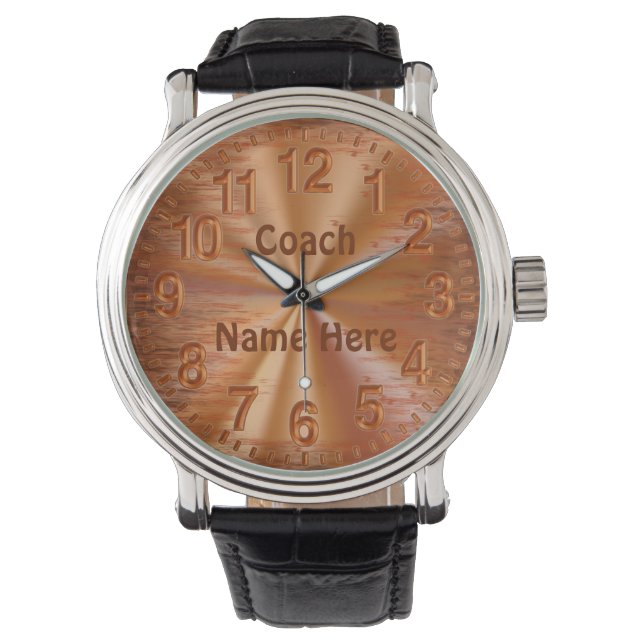 Montres d'entraîneurs personnalisées avec COACH et (devant)
