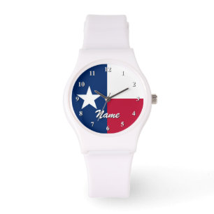 Montres du drapeau texan   Personnalisable avec no