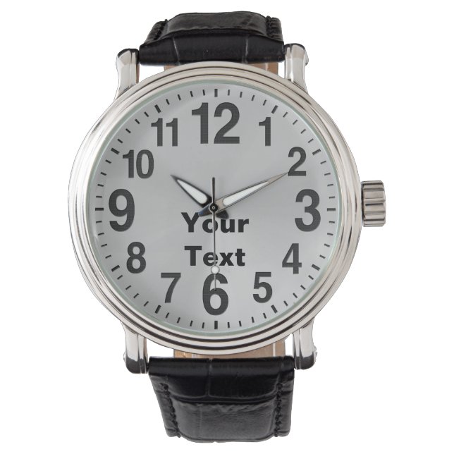 Montres grand nombre personnalisées pour hommes (devant)