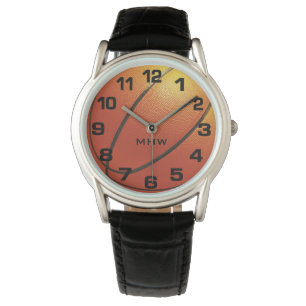 Montres monogrammes personnalisées de basket