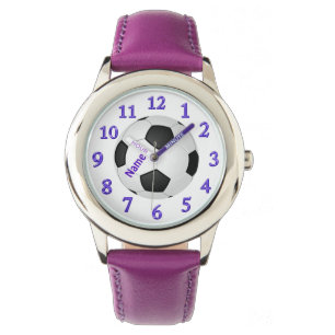Montres personnalisées du football pour des fille