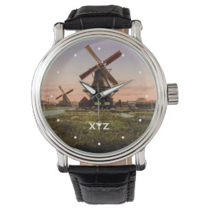 Montres personnalisées vintage Dutch Windmills