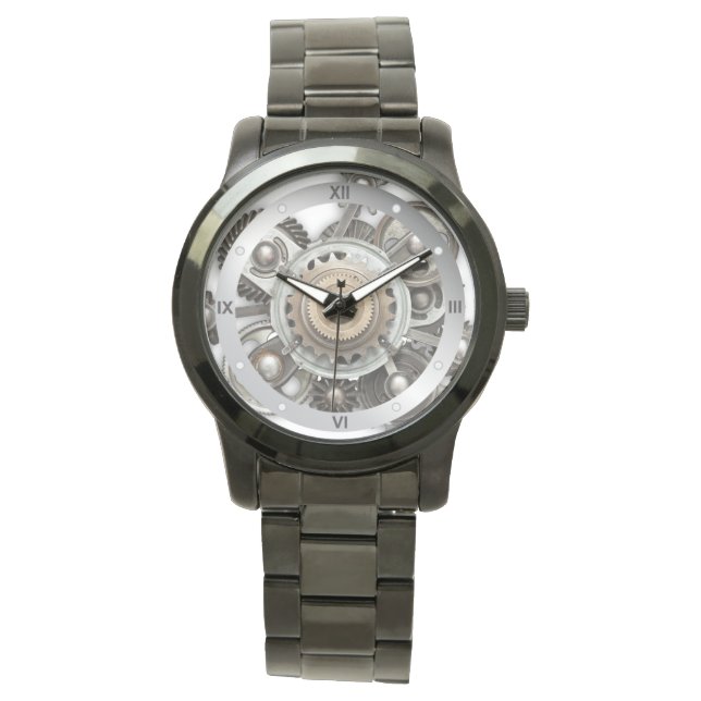 Montres vintages à vapeur noir (devant)