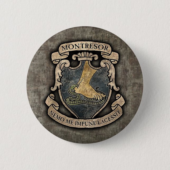 Montresor Coat of Arms 2 Inch Round Button (Front)