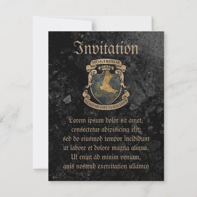 Montresor Coat of Arms Invitation (Front)