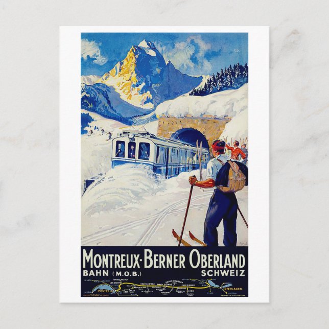 Montreux, Berner Oberland railway, Switzerland Postcard (Front)