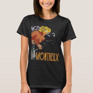 Montreux Castle Lake Retro Travel T-Shirt