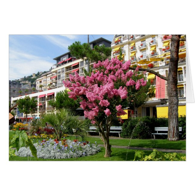 Montreux in Switzerland card (Front Horizontal)