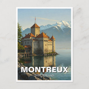 Montreux Switzerland Chateau de Chillon Postcard