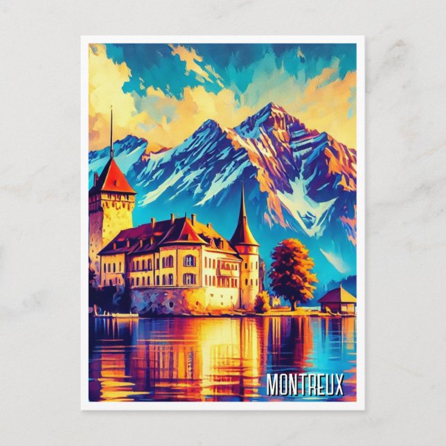 Montreux Switzerland Postcard (Front)